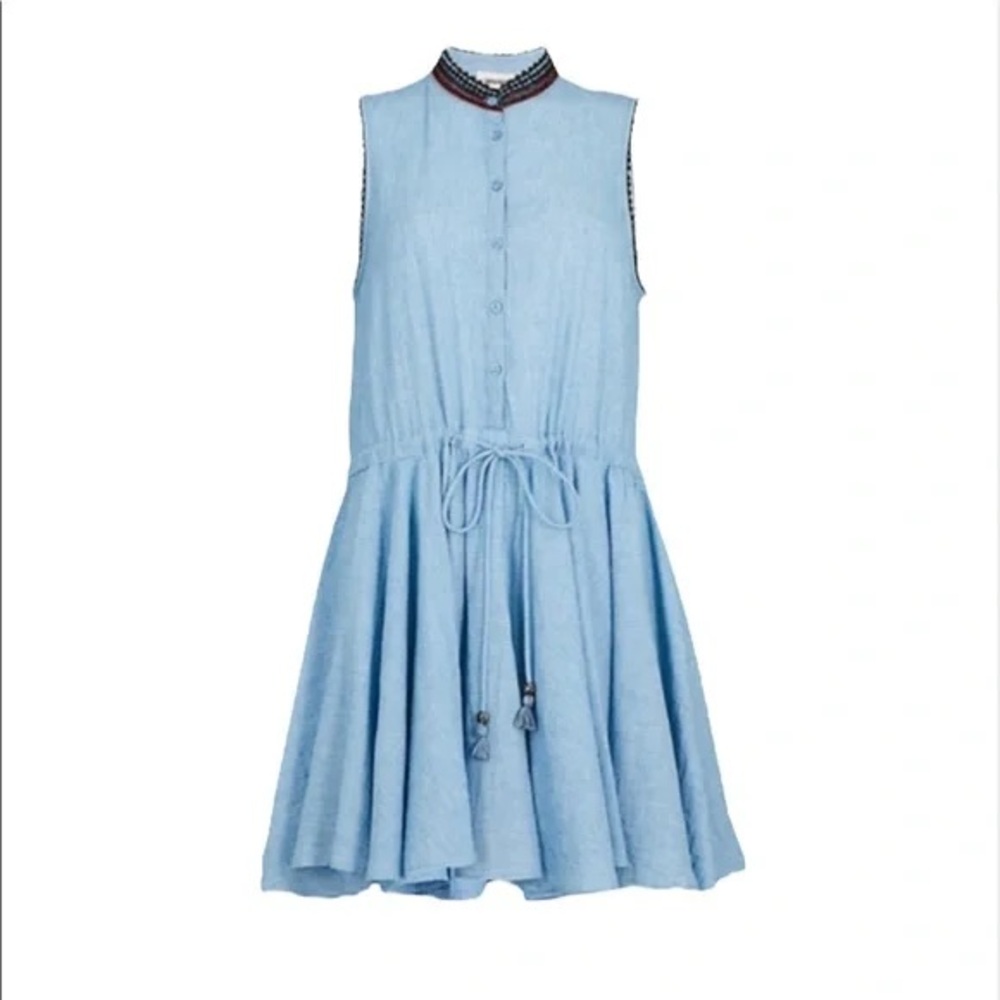 Zadig & Voltaire Ranie Chambray Mini Dress